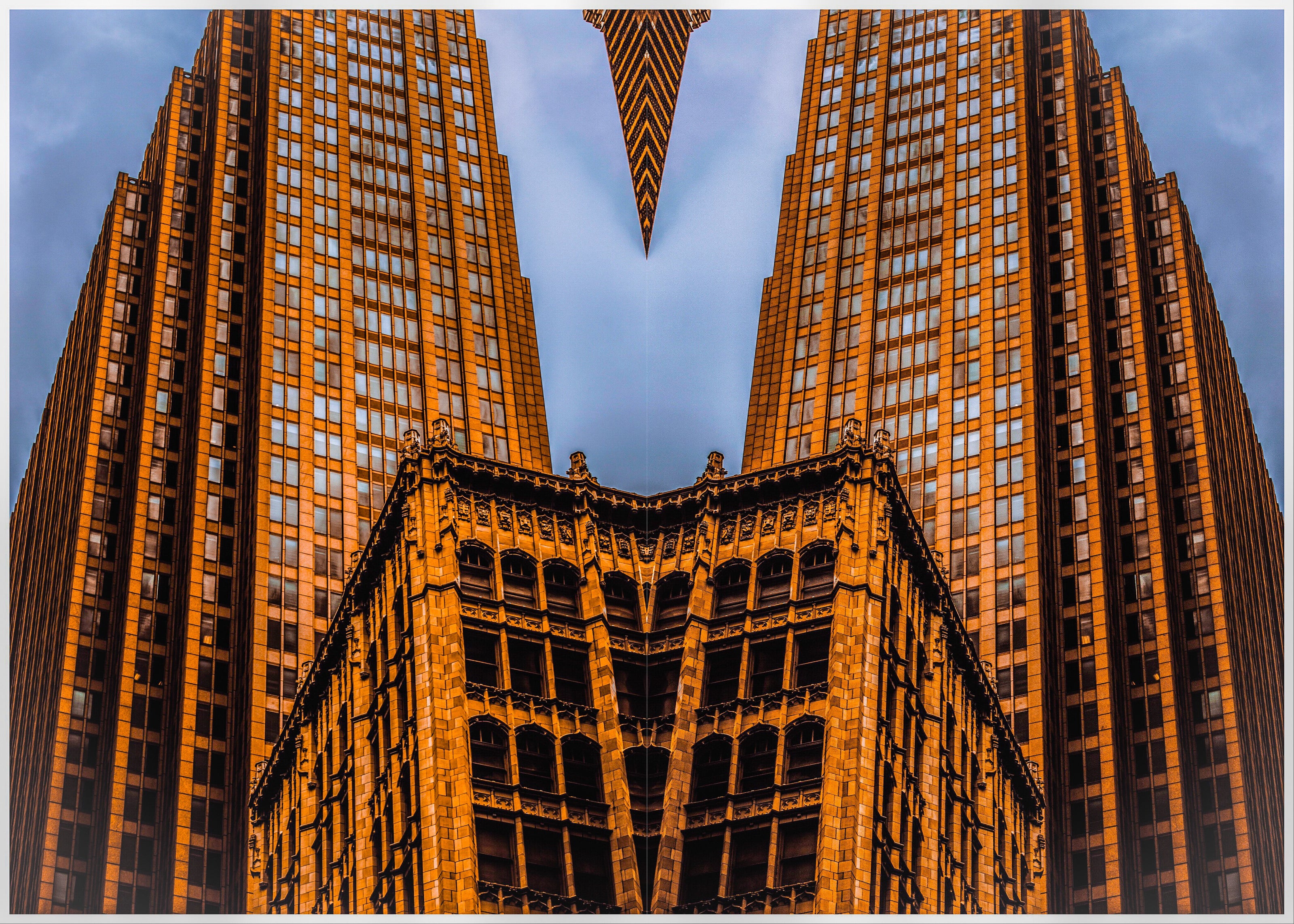 Blue Sky Bumping- Abstract Architecture Photography Print | Modern Wall Art | Digital Download by Kevin Quinn