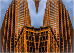 Blue Sky Bumping- Abstract Architecture Photography Print | Modern Wall Art | Digital Download by Kevin Quinn