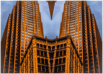 Blue Sky Bumping- Abstract Architecture Photography Print | Modern Wall Art | Digital Download by Kevin Quinn