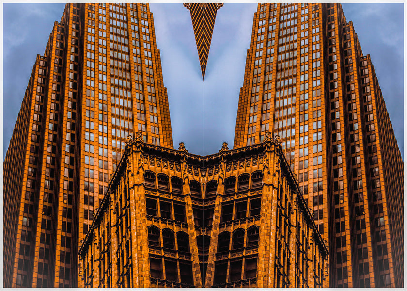 Blue Sky Bumping- Abstract Architecture Photography Print | Modern Wall Art | Digital Download by Kevin Quinn
