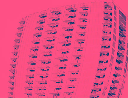 Bubble Gum Buildings- Abstract Architecture Photography Print | Modern Wall Art | Digital Download by Kevin Quinn
