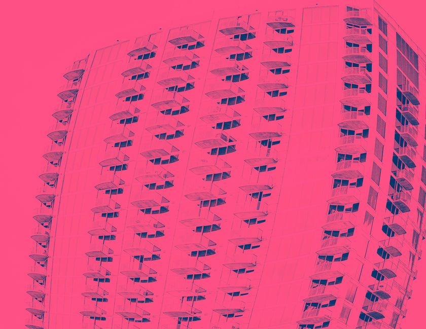 Bubble Gum Buildings- Abstract Architecture Photography Print | Modern Wall Art | Digital Download by Kevin Quinn
