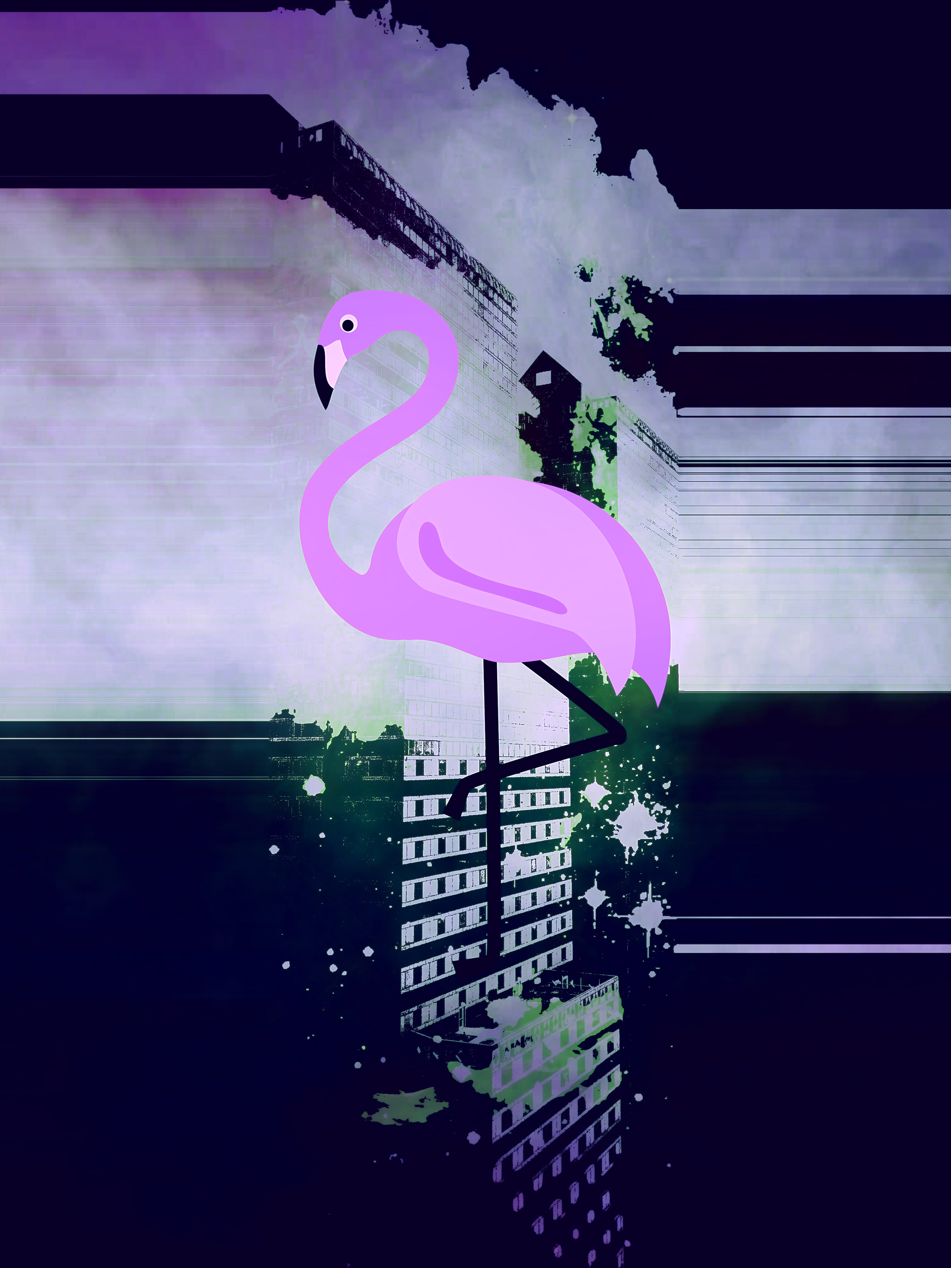 Chillin Flamingos- Abstract Architecture Photography Print | Modern Wall Art | Digital Download by Kevin Quinn