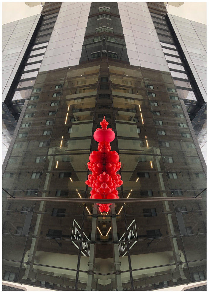 Holding My Red Balloon- Abstract Architecture Photography Print | Modern Wall Art | Digital Download by Kevin Quinn