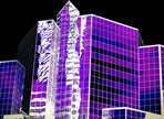 Purple Flowers In The Black Sky- Abstract Architecture Photography Print | Modern Wall Art | Digital Download by Kevin Quinn
