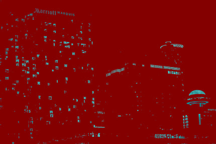 Red Midnight- Abstract Architecture Photography Print | Modern Wall Art | Digital Download by Kevin Quinn