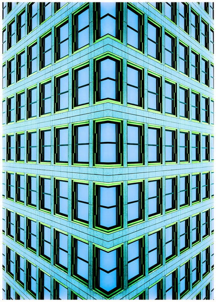 Staring Out My Blue Window- Abstract Architecture Photography Print | Modern Wall Art | Digital Download by Kevin Quinn