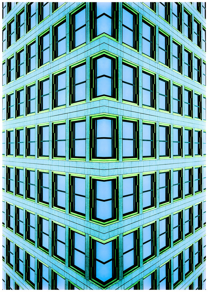 Staring Out My Blue Window- Abstract Architecture Photography Print | Modern Wall Art | Digital Download by Kevin Quinn