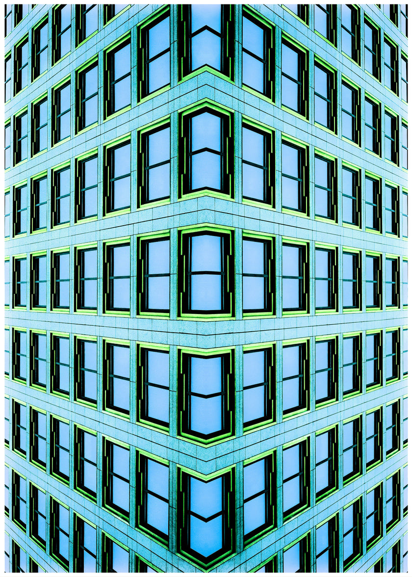 Staring Out My Blue Window- Abstract Architecture Photography Print | Modern Wall Art | Digital Download by Kevin Quinn