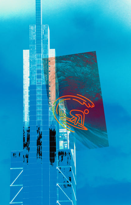 Surfing Philly- Abstract Architecture Photography Print | Modern Wall Art | Digital Download by Kevin Quinn