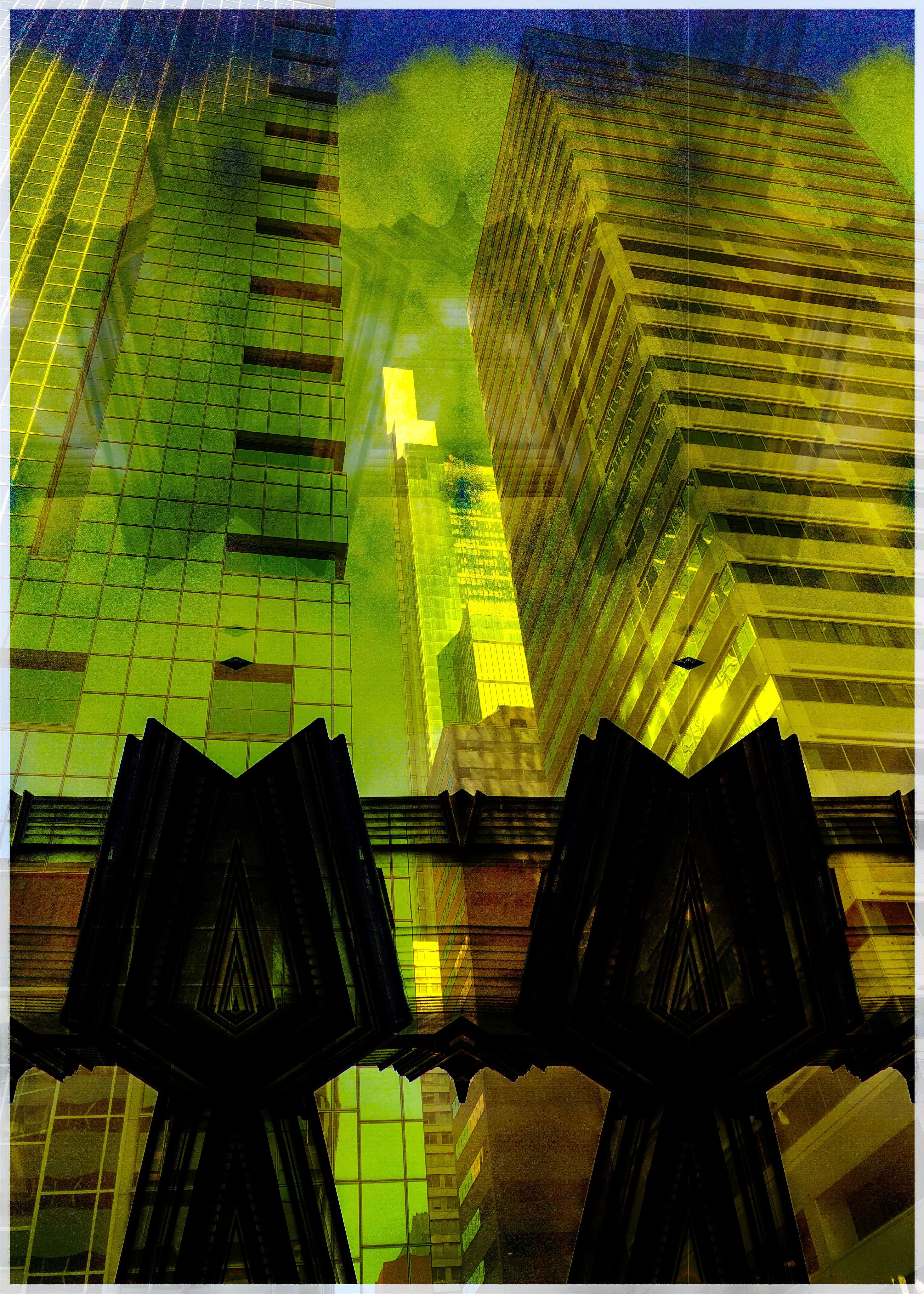 Two Canaries- Abstract Architecture Photography Print | Modern Wall Art | Digital Download by Kevin Quinn