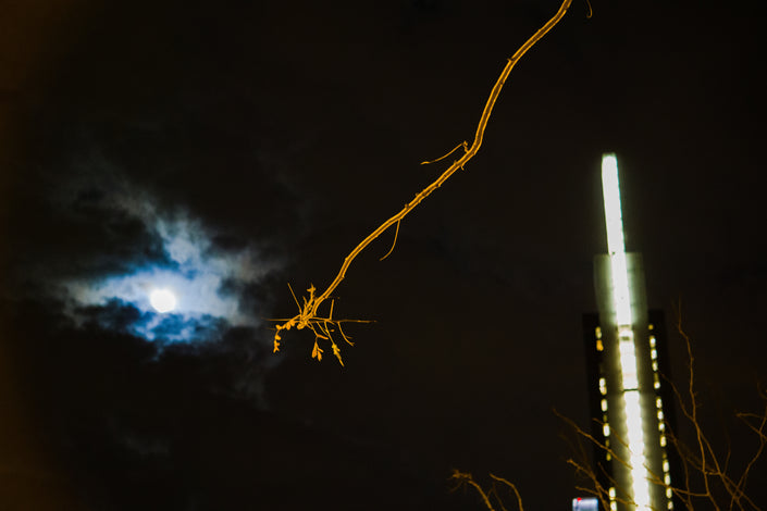 When Lightning Met The Moon- Abstract Architecture Photography Print | Modern Wall Art | Digital Download by Kevin Quinn